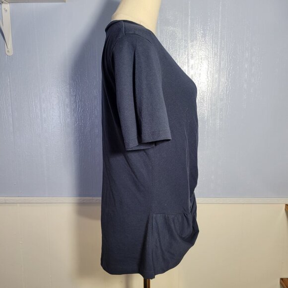 NFL Team Apparel Woman's Medium Navy Blue Chicago Front Knot Shortsleeve T-Shirt - Picture 4 of 10